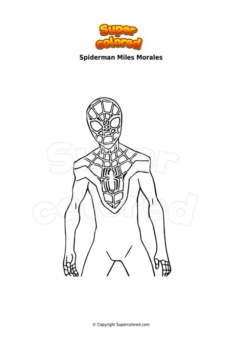 Coloring page Spiderman Miles Morales - Supercolored.com