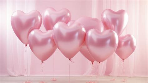 Premium Photo | Love is in the Air HeartShaped Foil Balloons for ...