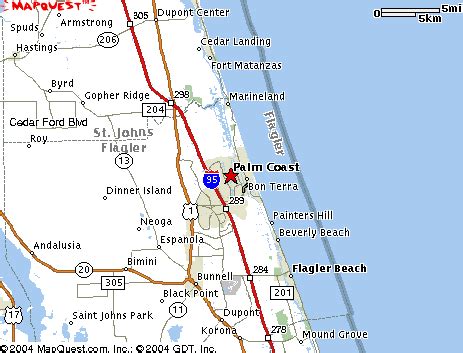 Palm Coast Fl maps overview