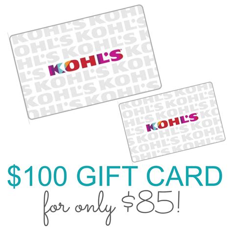 Discounted Kohls Gift Card | $100 for only $85!