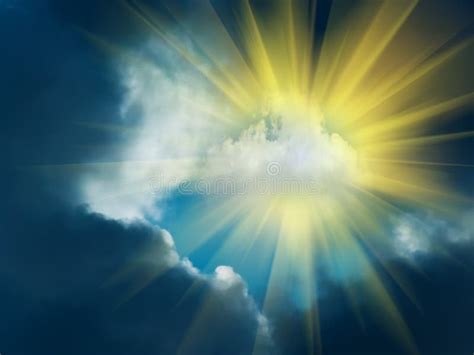 Sun sky clouds stock illustration. Illustration of weather - 12907496