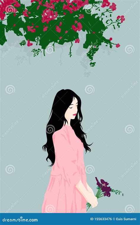 Wallpaper Of Girl With Flower