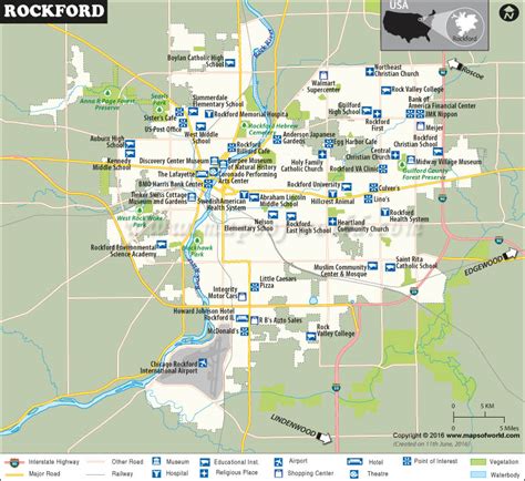 Greater Rockford Airport Map