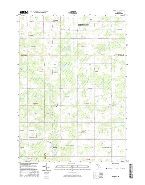 MyTopo Riverdale, Michigan USGS Quad Topo Map