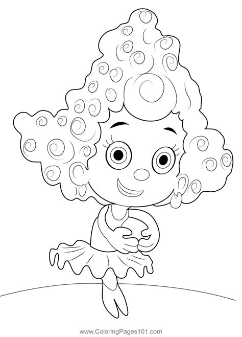 Dancing Deema Coloring Page for Kids - Free Bubble Guppies Printable ...