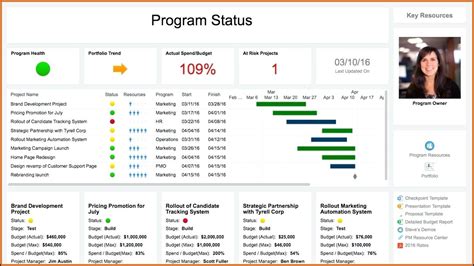 Project Portfolio Management Dashboard Examples - Template 2 : Resume ...