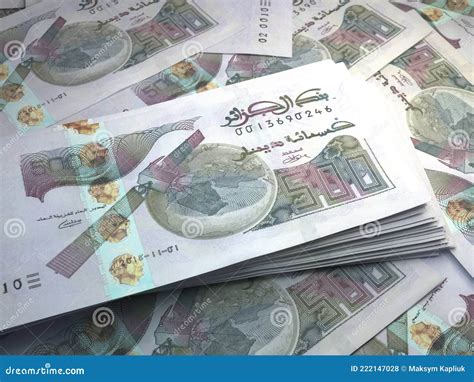 Algerian Money. Algerian Dinar Banknotes. 500 DZD Dinars Bills Royalty ...