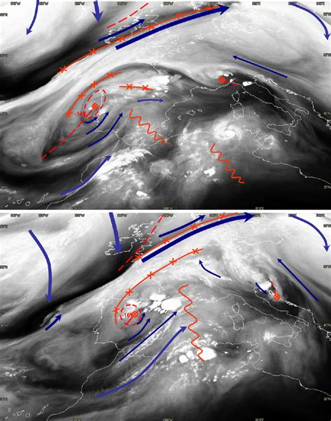 Image analysis of the Water Vapor Channel of the satellite M-9 (a) at ...