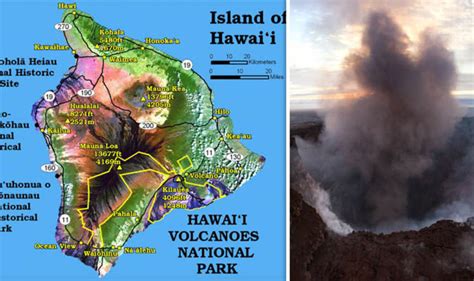 Hawaii Kilauea volcano eruption: National Park Map - where is Mount ...