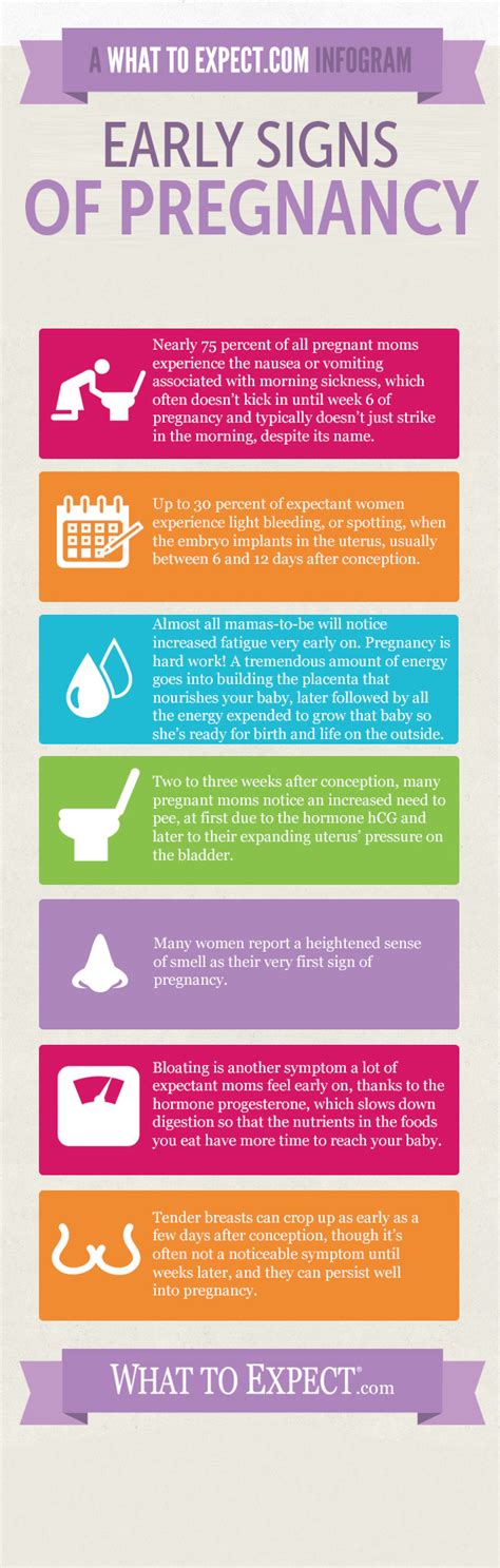 Infographic: Early Signs and Symptoms of Pregnancy | What to Expect