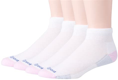 MediPEDS Women's Diabetic Quarter Socks with Nanoglide, 4 Pack ...