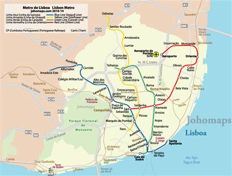 Metro Map of Lisbon - JohoMaps