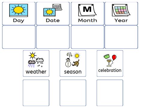 Morning Routine in Widgit (Months Days Weather Year )Special Education ...