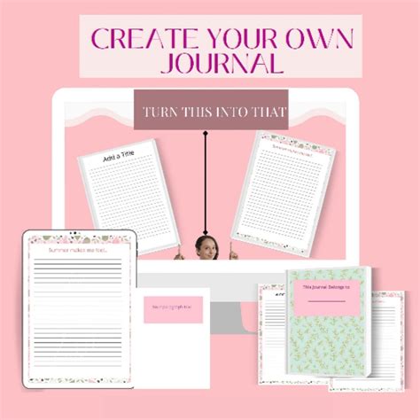 Canva Journal Template, Editable Journaling Kit, Custom Writing ...