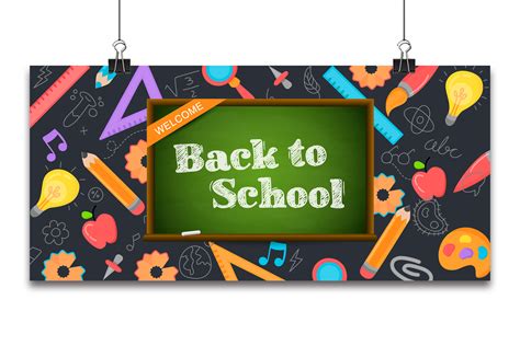 Back to School Banner Vector Background. Graphic by Ju Design ...