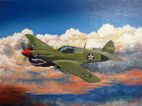 Our Father's World: P-51 B Mustang WW II plane painting