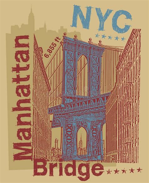 Manhattan, New York City, Silhouette Illustration Stock Vector ...