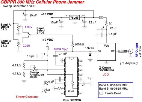 Mobile Jammer Circuit Diagram With Components