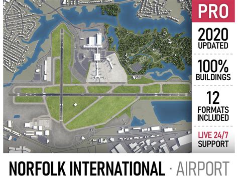 Norfolk International Airport Map