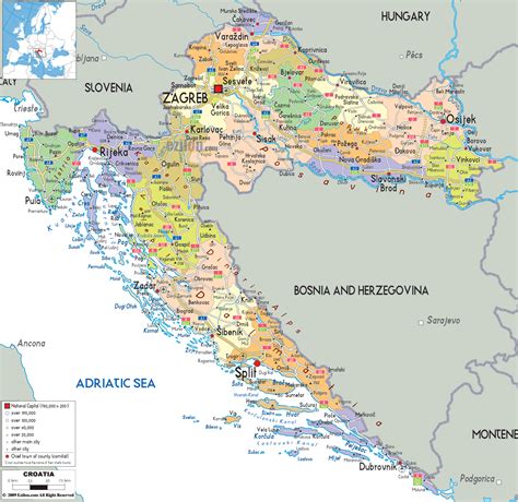 Dalmatia Croatia Map