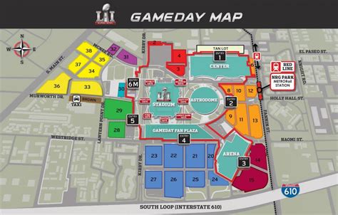 NRG parking map - NRG stadium parking map (Texas - USA)