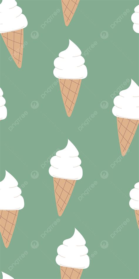 Seamless Mobile Wallpaper Woth Cartoon Vanilla Ice Cream Cones ...