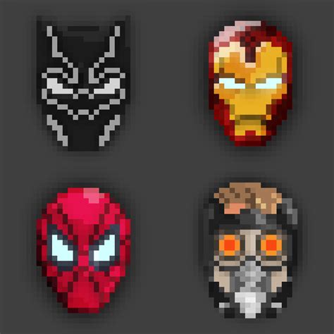 marvel pixel art grid Pixel marvel behance - Pixel Art Grid