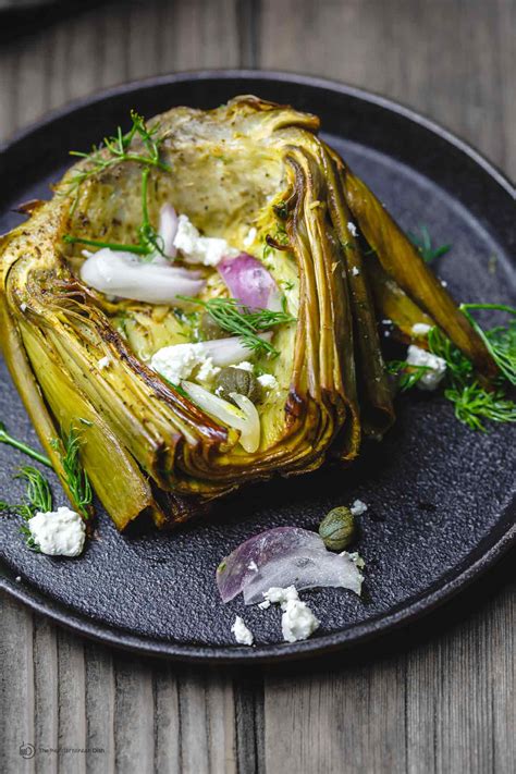 Mediterranean Roasted Artichoke Recipe | The Mediterranean Dish