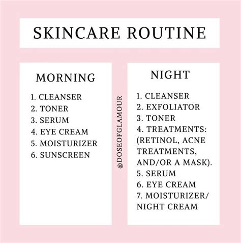 Here is a proper skincare routine guide to follow..Always layer your ...