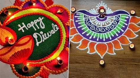 Happy Diwali 2020 Rangoli Designs: From Lakshmi Feet & Colourful ...