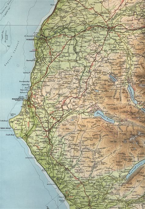 Road Map Of Cumbria England