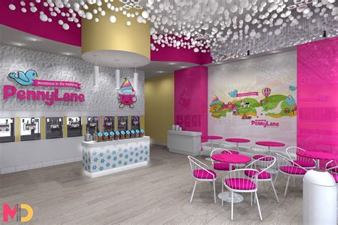 Yogurt Shop Interior Design Ideas and Options. Different Concepts.