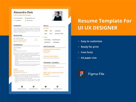 uiux designer resume | Figma