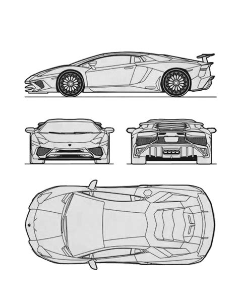 aventador blueprint 1995 lamborghini cala coupe blueprints free ...