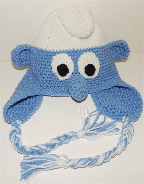 Crochet Smurf Hat with Earflaps Child #Halloween #smurf www ...