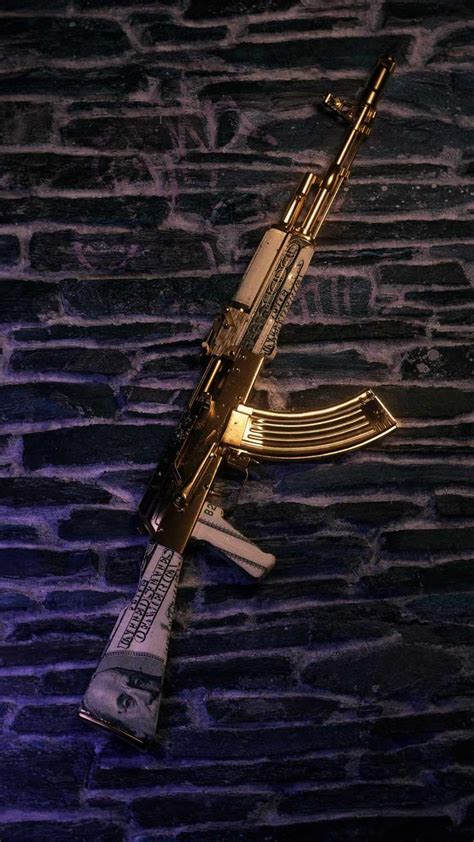 Gold Ak 47 Wallpaper