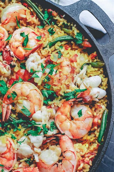 Easy Seafood Paella Recipe | The Mediterranean Dish