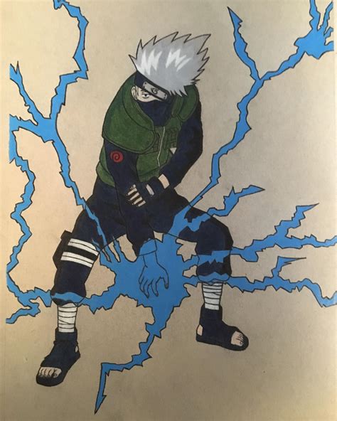 Kakashi Chidori. @alexmorgersonart on instagram : r/Naruto