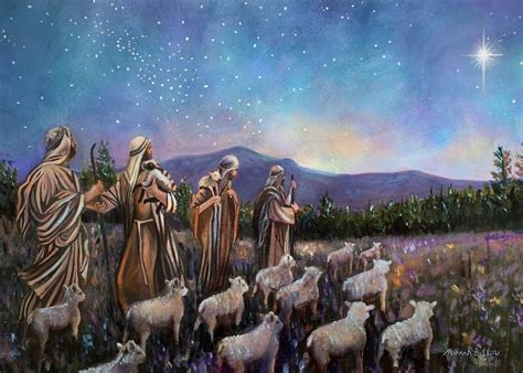 Star of Bethlehem 5x7 Oil Painting PRINT | Etsy