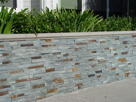 Stone Veneer Retaining Wall