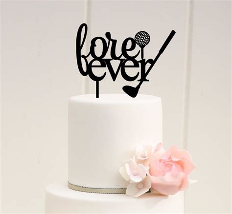 Golf Wedding Cake Topper Fore Ever Golf Cake Topper Golfer Wedding Cake ...