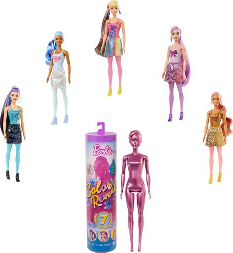 Buy Barbie Color Reveal Doll with 7 Surprises: 4 Mystery Bags; Water ...