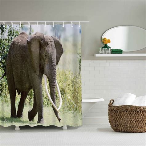 Animal Print Shower Curtains Fabric Bath Curtain For Bathroom With ...