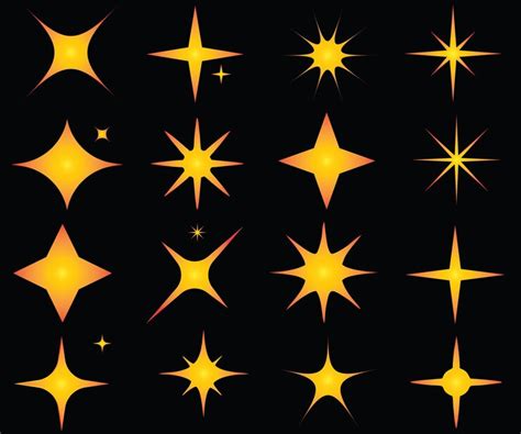 Premium Vector | Minimalist silhouette stars icon twinkle star shape ...