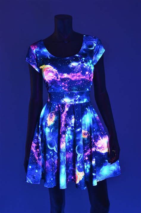 Glow in the dark galaxy dress for teen girls | Glow In The Dark Outfit ...