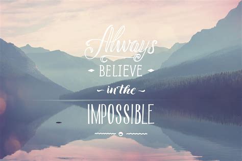 The Impossible' Inspirational Quote Wallpaper Mural | Hovia | Wallpaper ...