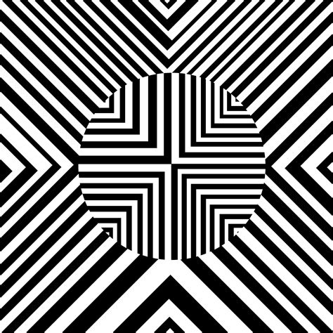 Black And White Optical Illusion Art - Upartsy