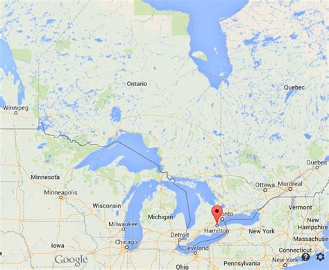 Where is Hamilton on map of Ontario