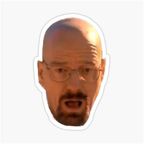 "Walter White Face Shocked Meme Sticker Breaking Bad Hank" Sticker for ...