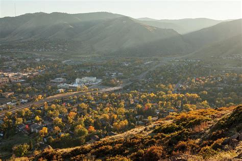 Golden, Colorado At Sunset From North Table Mountain Photograph by ...